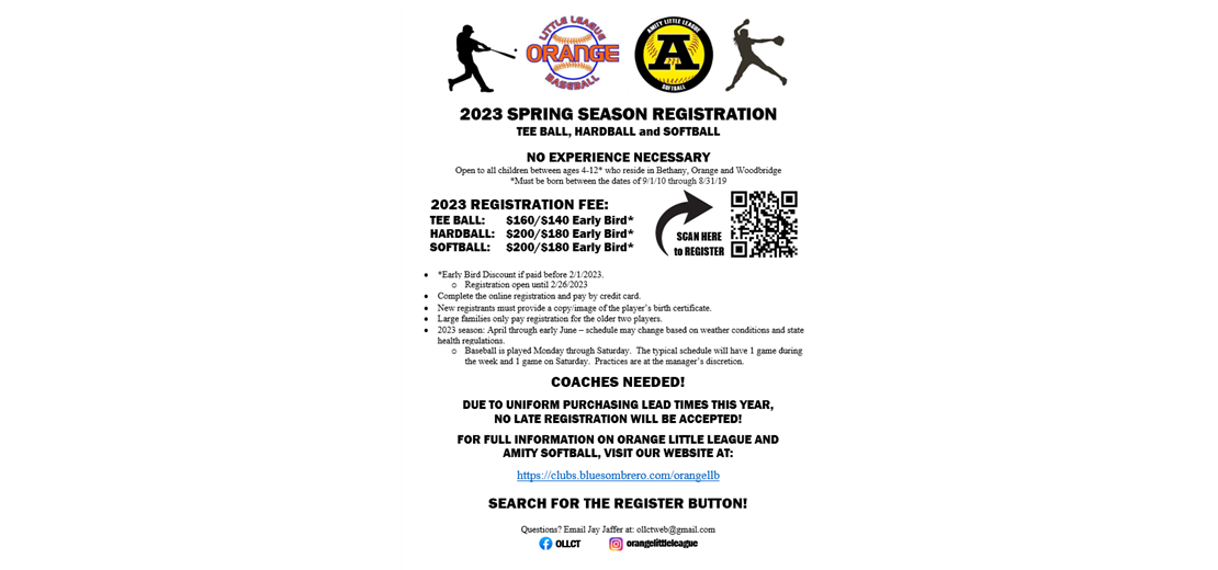 2023 Spring Registration 
